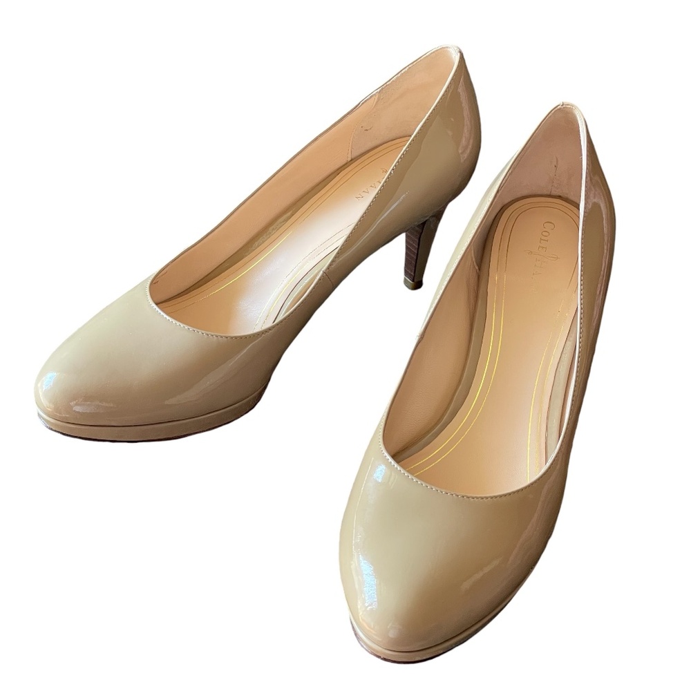 Cole Haan ‘Chelsea’ Low Nike Air Platform Pumps – Maple Sugar Patent | 10